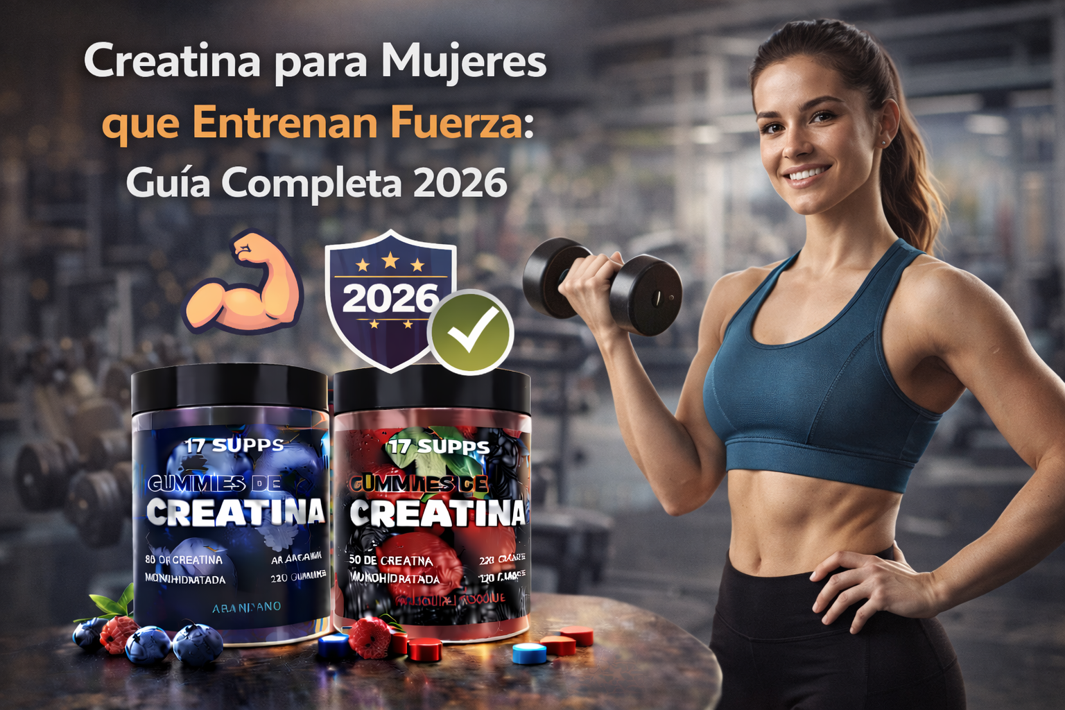 Creatina para Mujeres que Entrenan Fuerza: Guía Completa 2026