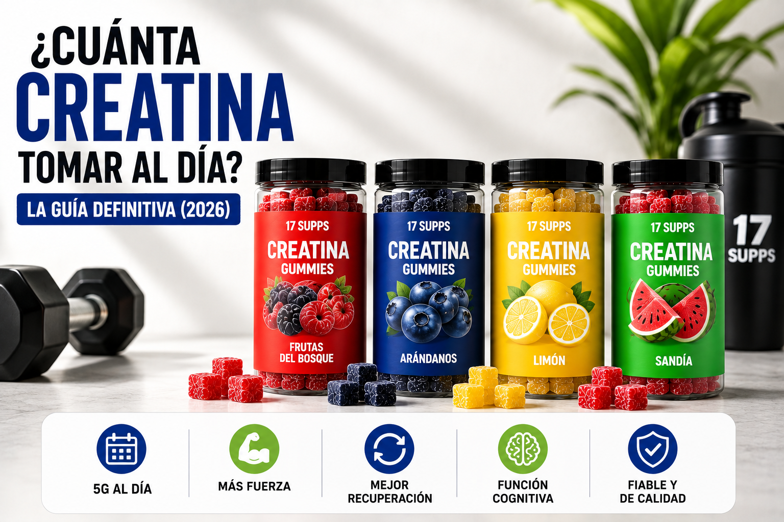 Cuánta creatina tomar al día: la guía definitiva (2026)