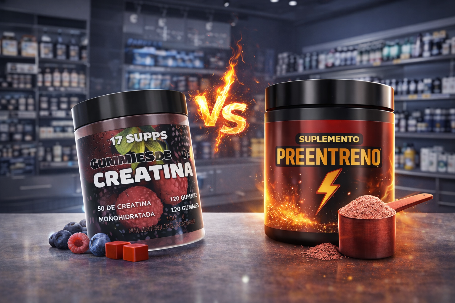 Creatina vs Preentreno: ¿Cuál Necesitas Realmente para Rendir Más?