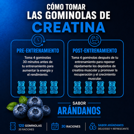 Gummies Creatina Arándanos (120 Gummies)