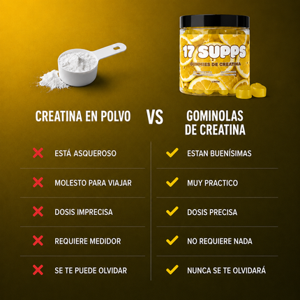 Gummies Creatina Limón (120 Gummies)