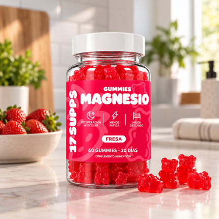Gominolas de Magnesio - Fresa (60 GUMMIES)