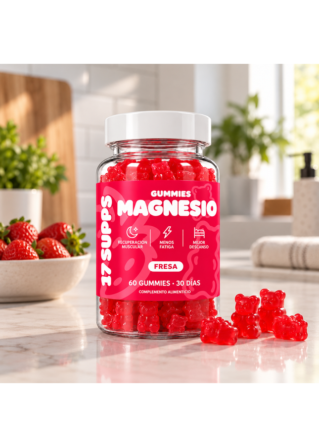 Gominolas de Magnesio - Fresa (60 GUMMIES)