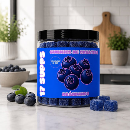 Gominolas de creatina sabor arándanos 17 SUPPS, 5g de creatina monohidrato por dosis