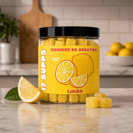Gominolas de creatina sabor limón 17 SUPPS, 5g de creatina monohidrato por dosis