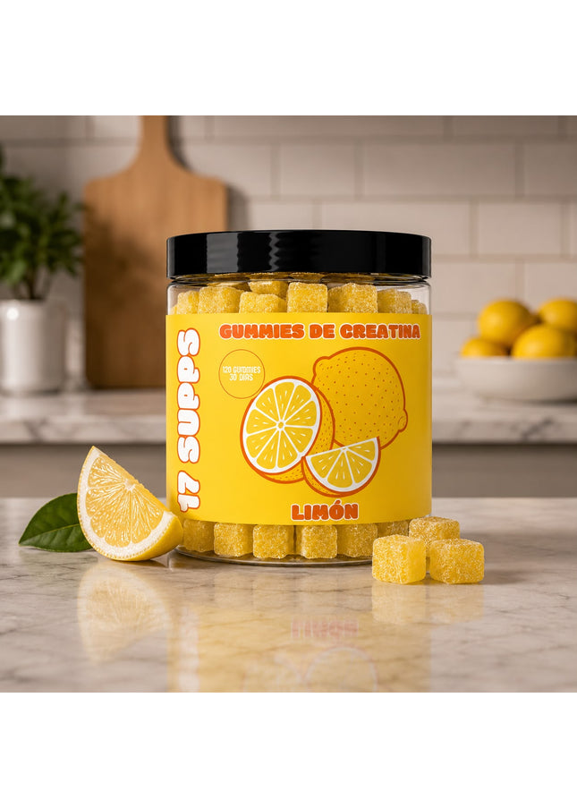 Gominolas de creatina sabor limón 17 SUPPS, 5g de creatina monohidrato por dosis